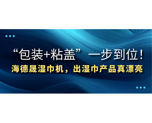 “包裝+粘蓋”一步到位！海德晟濕巾機(jī)，出濕巾產(chǎn)品真漂亮