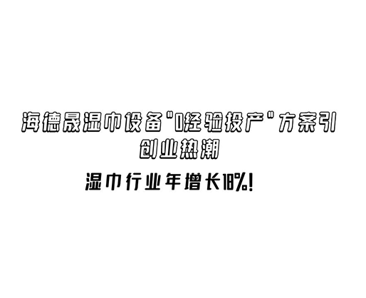 濕巾行業(yè)年增長(zhǎng)18%！海德晟濕巾設(shè)備